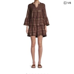 ELAN Brown Boho Tunic Dress M